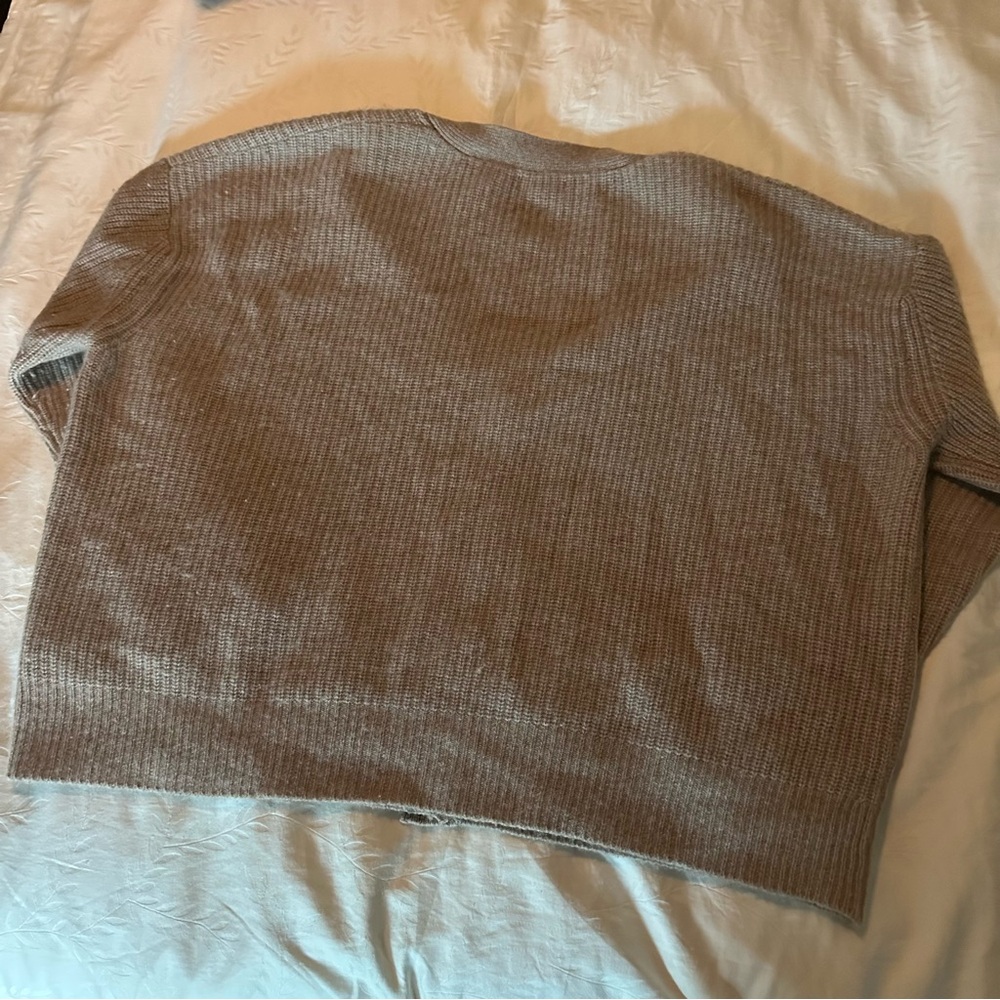 Quince Women's Mongolian Cashmere Fisherman Cropped Cardigan Sweater - Picture 6 of 6